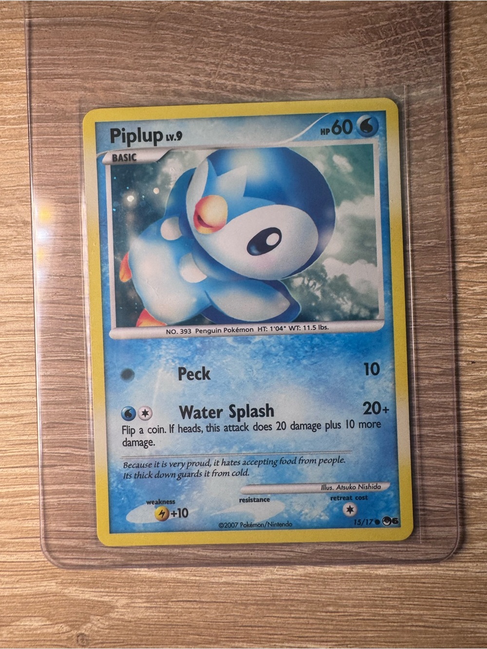 Piplup #15/Holo/Pokemon POP Series 6